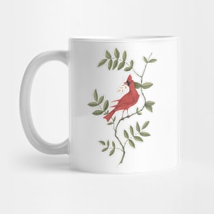 Cardinal Bird Vintage Wildlife Illustration Mug